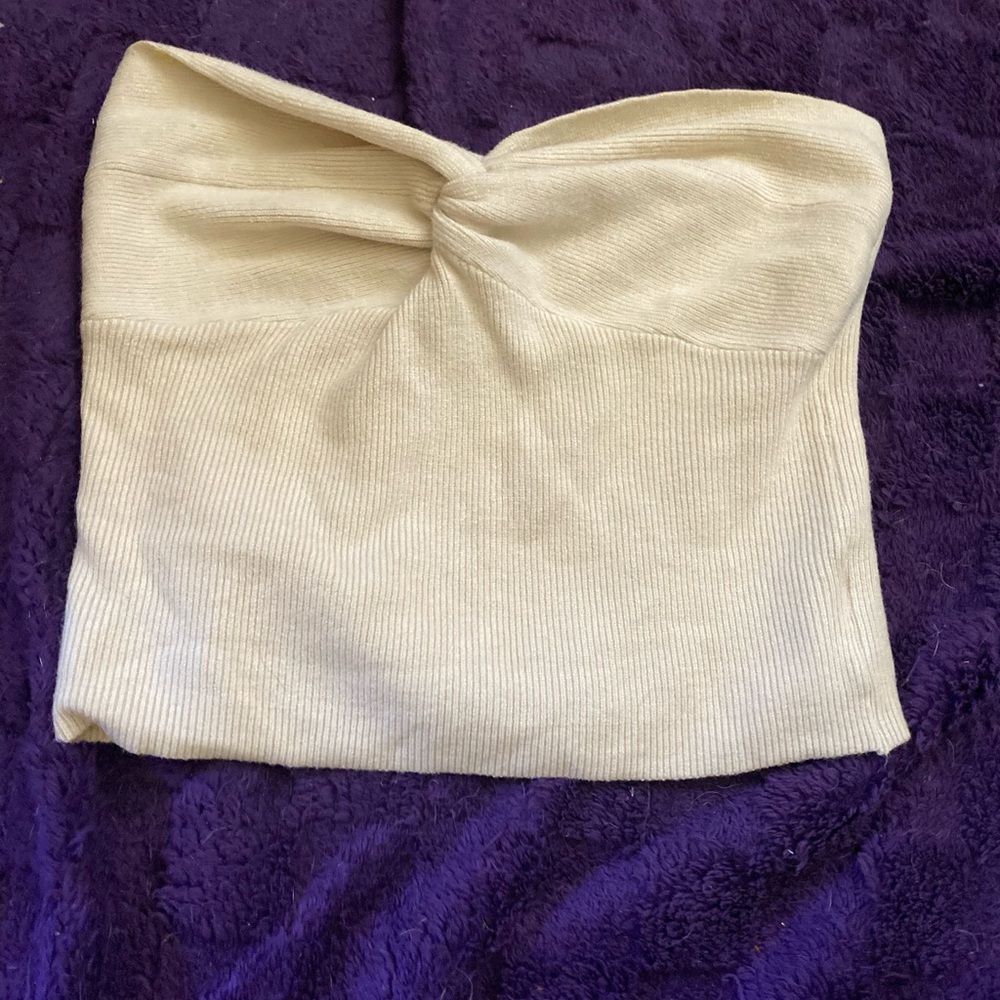Elegant Cream Women's Crop Top